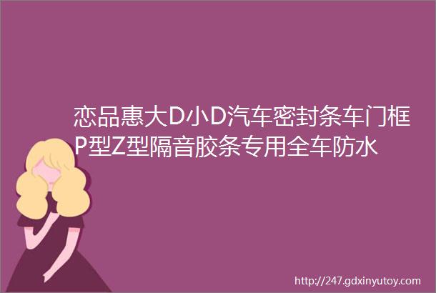 恋品惠大D小D汽车密封条车门框P型Z型隔音胶条专用全车防水